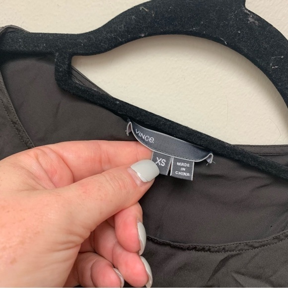 Vince 100% Silk Split Back Blouse - Picture 8 of 10